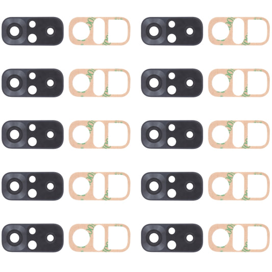 10 PCS Back Camera Lens for Xiaomi Redmi Note 10S M2101K7BG M2101K7BI M2101K7BNY, For Xiaomi Redmi Note 10S(Black), For Xiaomi Redmi Note 10S(Silver)