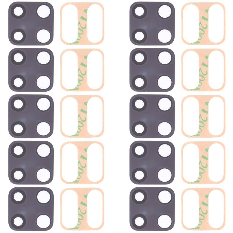 10 PCS Back Camera Lens for Xiaomi Redmi Note 9 Pro M2003J6B2G, For Xiaomi Redmi Note 9 Pro