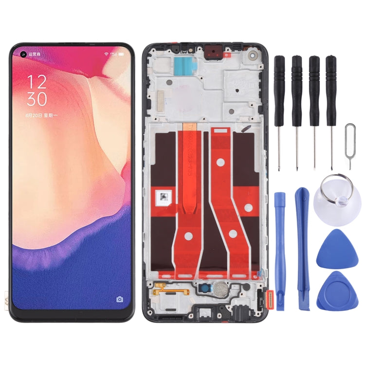 Écran LCD et numériseur complets d'origine avec châssis pour OPPO Reno4 SE PEAT00 PEAM00, pour OPPO Reno4 SE (Original)