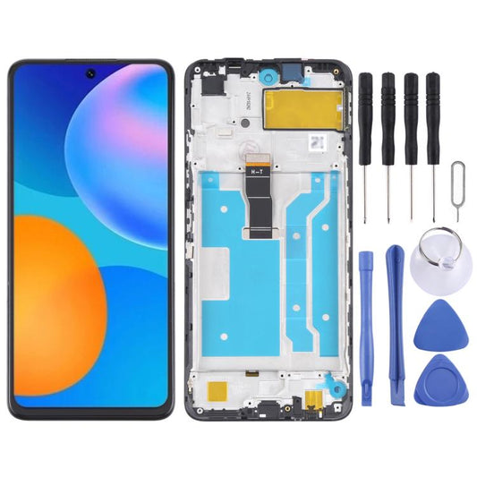 LCD-Bildschirm und Digitizer-Komplettbaugruppe mit Rahmen für Huawei Y7a, Für Huawei Y7a