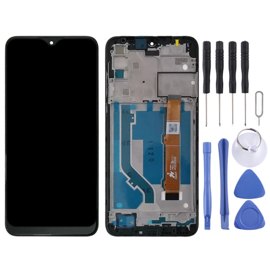 LCD Screen and Digitizer Full Assembly With Frame for Alcatel 1S 2020 OT5028 5028 5028Y 5028A 5028D 5028U, For Alcatel 1S 2020