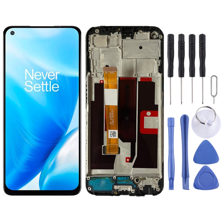 For OnePlus Nord N200 5G DE2118 Digitizer Full Assembly with Frame OEM LCD Screen