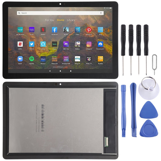 LCD Screen and Digitizer Full Assembly for Amazon Fire HD 10 (2021) T76N2B T76N2P, For Amazon Fire HD 10 (2021)  (Black)