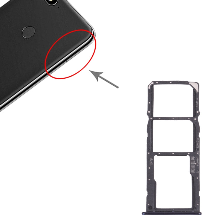 Tiroir pour carte SIM + tiroir pour carte SIM + tiroir pour carte Micro SD pour Huawei Y7 (2018)