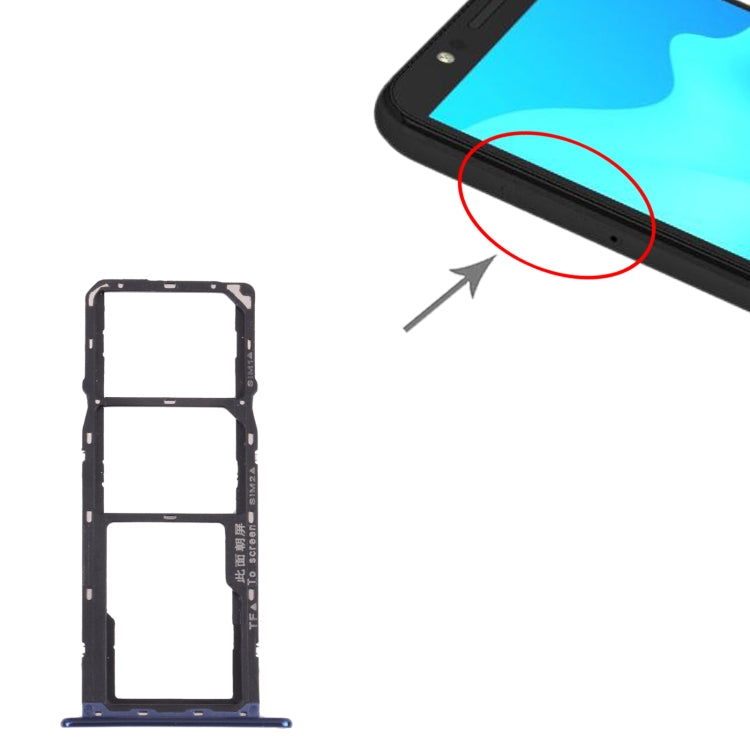 Tiroir pour carte SIM + Tiroir pour carte SIM + Tiroir pour carte Micro SD pour Huawei Enjoy 8e, Pour Huawei Enjoy 8e