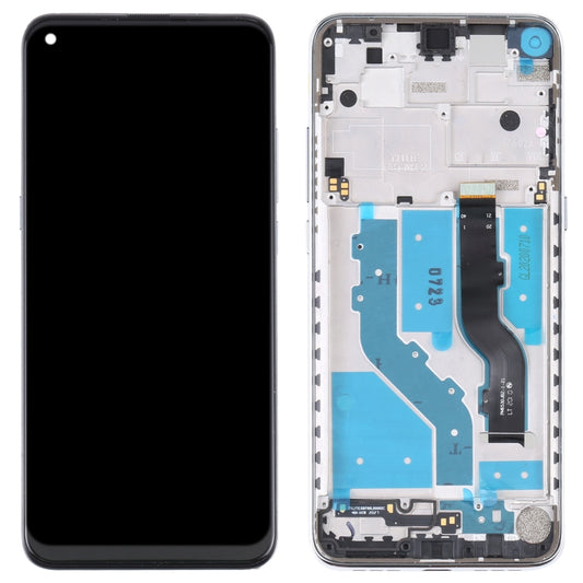 Écran LCD et numériseur complet avec cadre pour TCL 10L / 10 Lite T770H, pour TCL 10L / 10 Lite (argent)