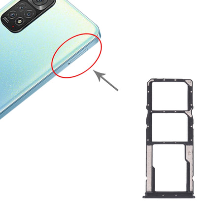 SIM Card Tray + SIM Card Tray + Micro SD card tray for Xiaomi Redmi Note 11 4G / Redmi Note 11S 4G, For Xiaomi Redmi Note 11 4G / Redmi Note 11S 4G