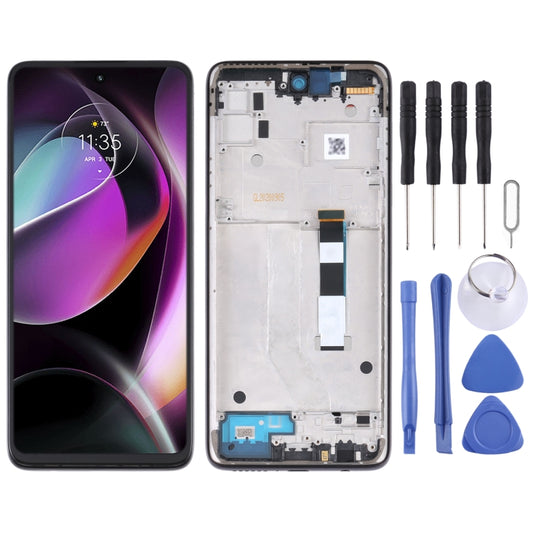 Écran LCD et numériseur complet avec châssis pour Motorola Moto G 5G (violet)