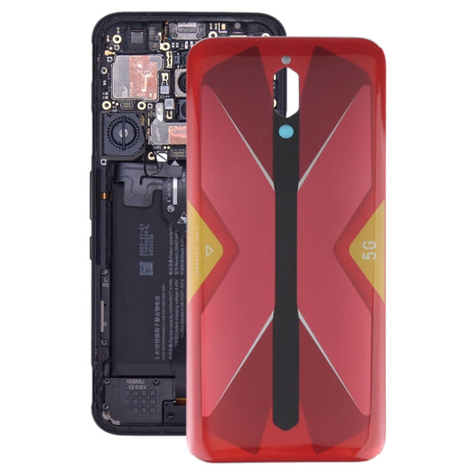 Akku-Glasrückseite für ZTE Nubia RedMagic 5G NX659J, für ZTE Nubia RedMagic 5G (Rot)