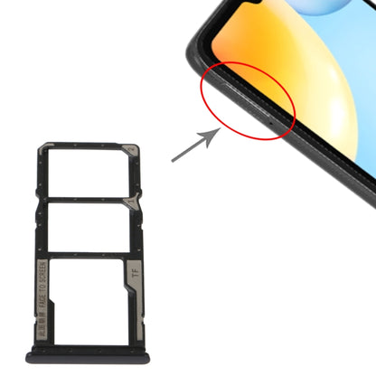 SIM Card Tray + SIM Card Tray + Micro SD Card Tray For Xiaomi Redmi 10C/Redmi 10 India/Poco C40, For Xiaomi Redmi 10C/Redmi 10 India/Poco C40