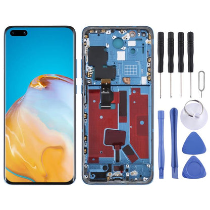 Écran LCD d'origine pour Huawei P40 Pro Numériseur d'assemblage complet avec cadre, pour Huawei P40 Pro