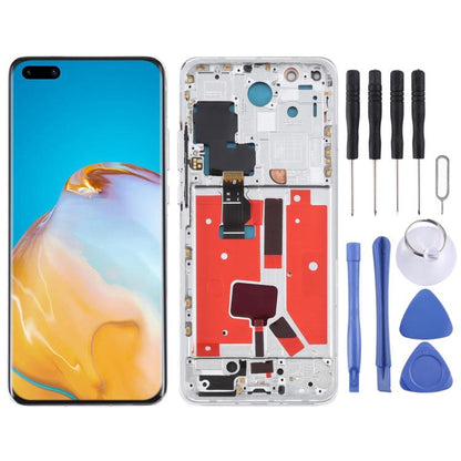 Écran LCD d'origine pour Huawei P40 Pro Numériseur d'assemblage complet avec cadre, pour Huawei P40 Pro
