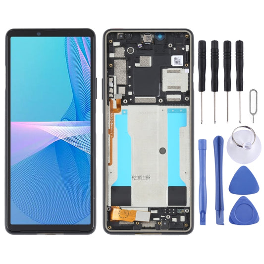 Original-LCD-Bildschirm für Sony Xperia 10 III SO-52B Digitizer Komplette Baugruppe mit Rahmen, für Sony Xperia 10 III (Original)