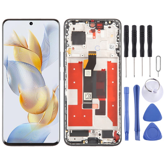 Écran LCD d'origine complet avec numériseur et cadre pour Honor 90, pour Honor 90, pour Honor 90 (Original)