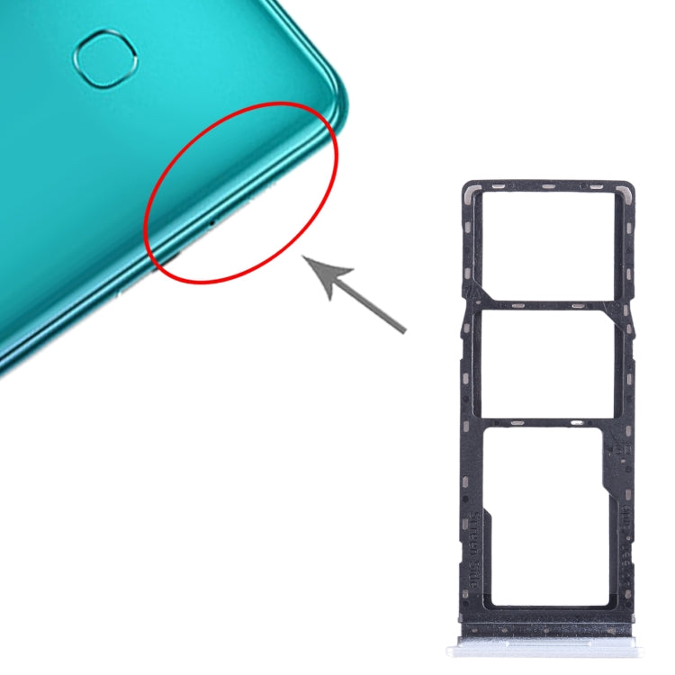 For Tecno Spark Go 2022 SIM Card Tray + SIM Card Tray + Micro SD Card Tray, For Tecno Spark Go 2022