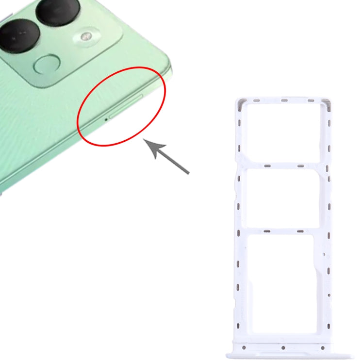 For Infinix Smart 7 HD X6516 SIM Card Tray + SIM Card Tray + Micro SD Card Tray, For Infinix Smart 7 HD
