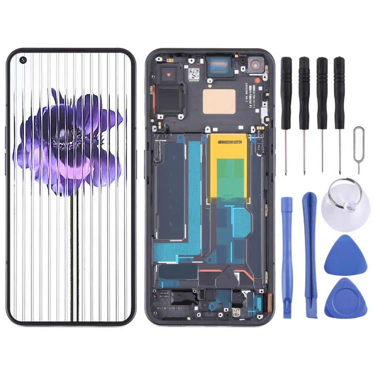 Für Nothing Phone1 A063 LCD-Bildschirm-Digitalisierer komplette Baugruppe mit Rahmen, Für Nothing Phone1 A063(Schwarz), Für Nothing Phone1 A063(Silber)