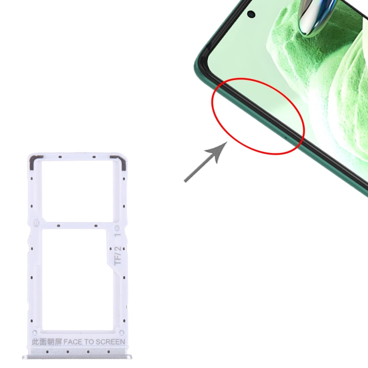 For Xiaomi Redmi Note 12 5G SIM Card Tray + SIM / Micro SD Card Tray, For Xiaomi Redmi Note 12 5G
