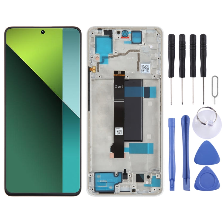 For Xiaomi Redmi Note 13 Pro 5G Original AMOLED Material LCD Screen Digitizer Full Assembly with Frame