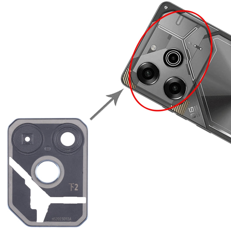 Cadre de caméra arrière d'origine pour Tecno Pova 6, pour Tecno Pova 6 (Original)