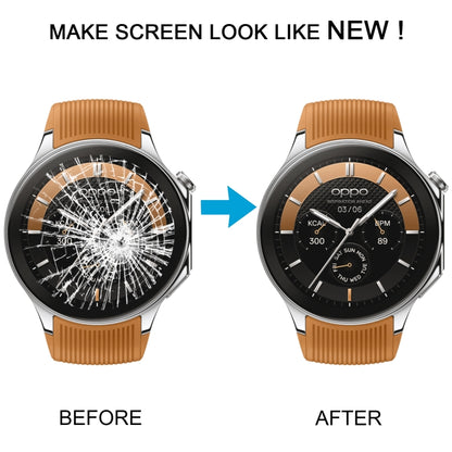 Pantalla LCD y digitalizador completo con marco para OPPO Watch X (negro) y OPPO Watch X (plateado).