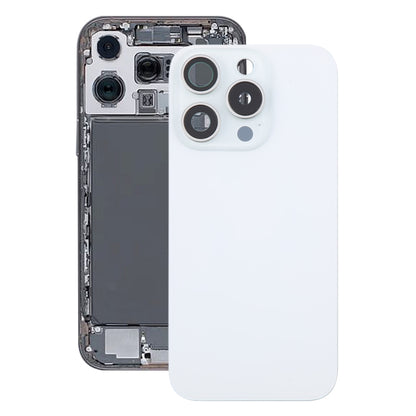 Pour iPhone 16 Pro, couvercle arrière de batterie d'origine en verre avec cache d'objectif d'appareil photo