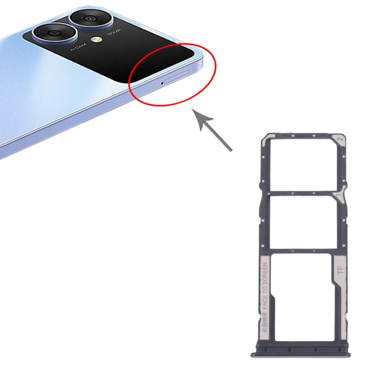 Bandeja para tarjeta SIM original para Xiaomi Poco M6 + Bandeja para tarjeta SIM + Bandeja para tarjeta Micro SD, para Xiaomi Poco M6 (Original)