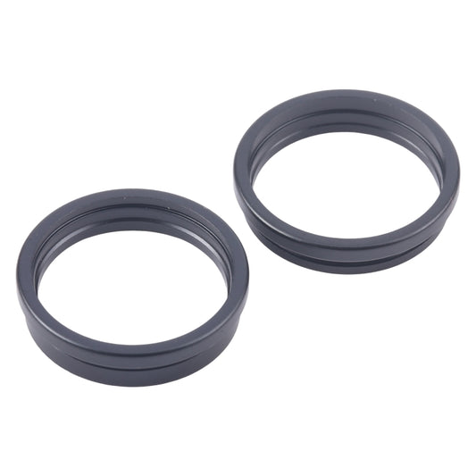 For iPhone 16 2pcs/set Rear Camera Glass Lens Metal Outside Protector Hoop Ring, For iPhone 16