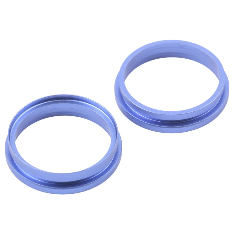 For iPhone 16 2pcs/set Rear Camera Glass Lens Metal Outside Protector Hoop Ring, For iPhone 16