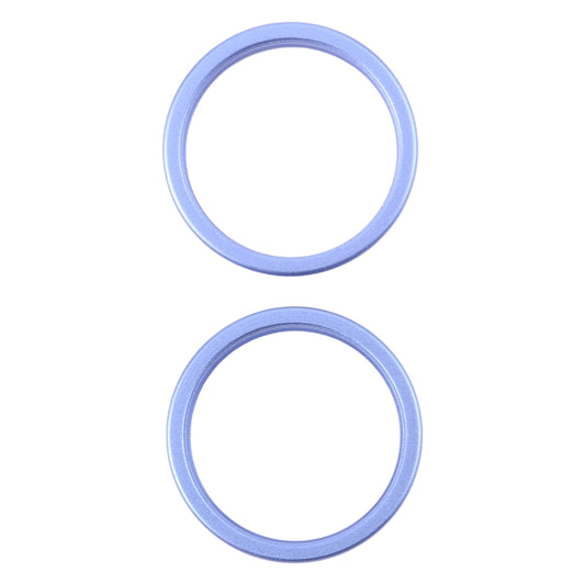 For iPhone 16 2pcs/set Rear Camera Glass Lens Metal Outside Protector Hoop Ring, For iPhone 16