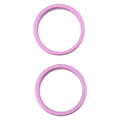 For iPhone 16 2pcs/set Rear Camera Glass Lens Metal Outside Protector Hoop Ring, For iPhone 16