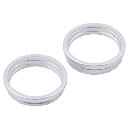 For iPhone 16 2pcs/set Rear Camera Glass Lens Metal Outside Protector Hoop Ring, For iPhone 16