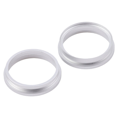 For iPhone 16 2pcs/set Rear Camera Glass Lens Metal Outside Protector Hoop Ring, For iPhone 16