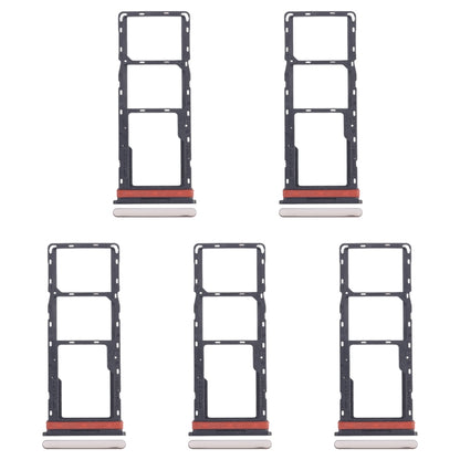 For Infinix Hot 40i X6528B 5pcs SIM Card Tray + SIM Card Tray + Micro SD Card Tray