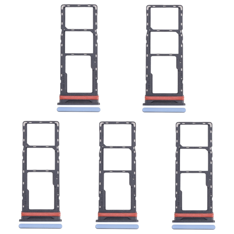 For Infinix Hot 40i X6528B 5pcs SIM Card Tray + SIM Card Tray + Micro SD Card Tray, For Infinix Hot 40i