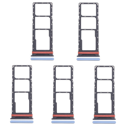 For Infinix Hot 40i X6528B 5pcs SIM Card Tray + SIM Card Tray + Micro SD Card Tray