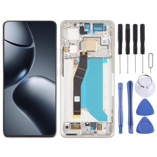 For Xiaomi 14T Pro Original LCD Screen Digitizer Full Assembly with Frame, Original LCD Screen Digitizer Full Assembly with Frame (White), For Xiaomi 14T Pro