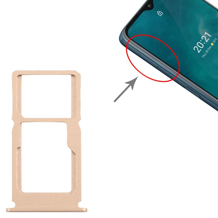 Tiroir pour carte SIM d'origine Nokia G50 + Tiroir pour carte SIM / Micro SD, pour Nokia G50 (Original)