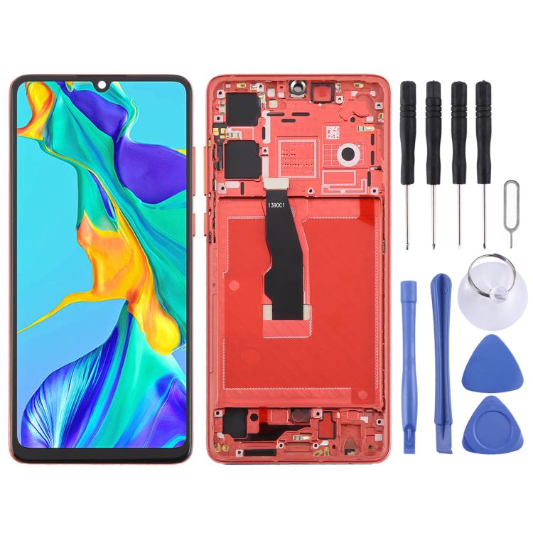For Huawei P30 TFT LCD Screen Digitizer Full Assembly with Frame, Not Supporting Fingerprint Identification