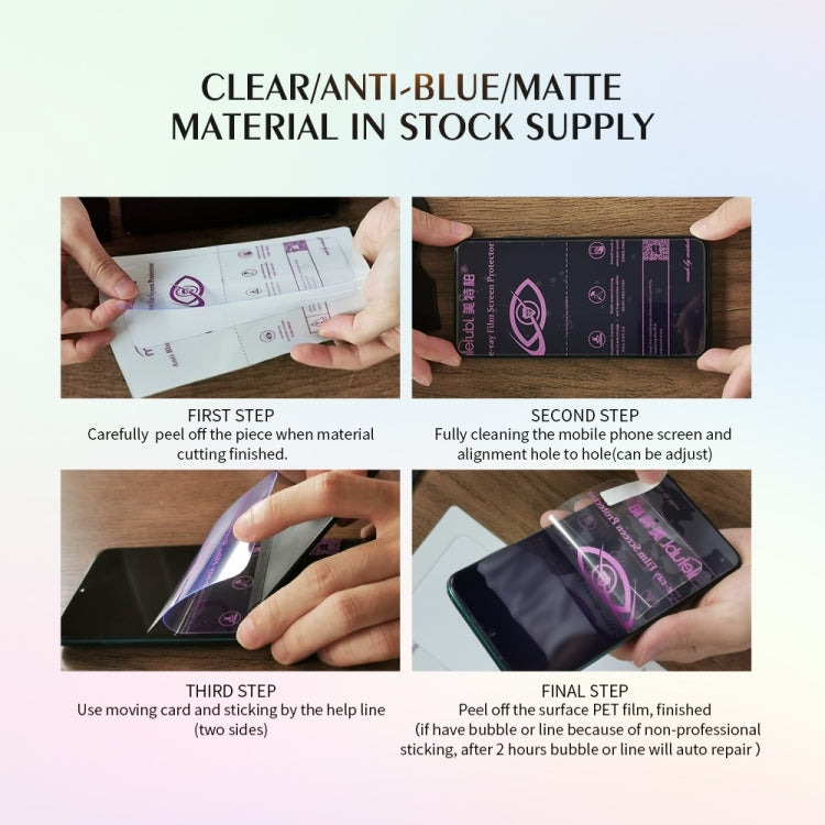50 PCS F0007 HD TPU Tablet Soft Film Supplies for Protector Cutter, F0007