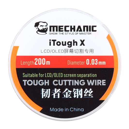 FIL DE COUPE D'ÉCRAN LCD OLED MECHANIC iTough X 200M 0.03MM, MECHANIC 0.03MM 200M