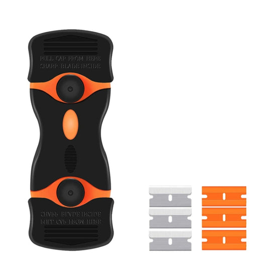 Double Headed Scraper Blade Glue Squeegee Remover Cleaner Tool, Double Headed  (Orange), Double Headed  (Blue), Double Headed (Yellow)