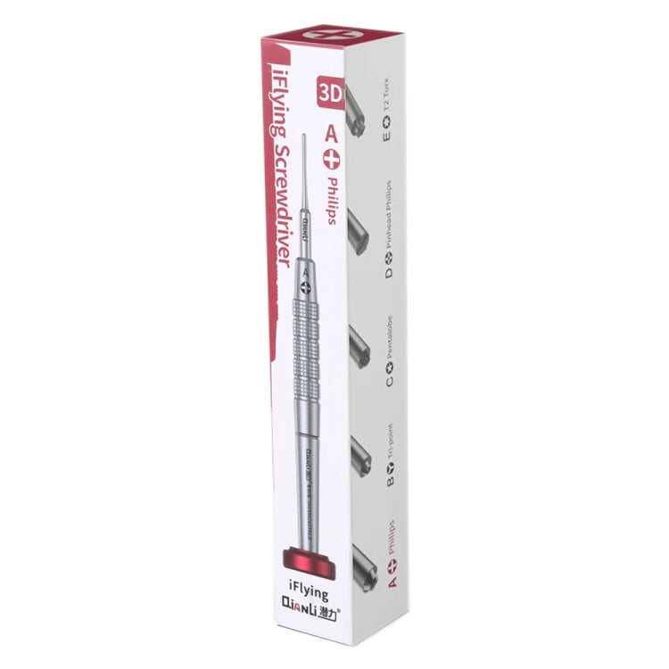Tournevis Qianli iFlying 3D antidérapant avec manche en aluminium, Pentalobe, Philips, Tri-point, Pentalobe