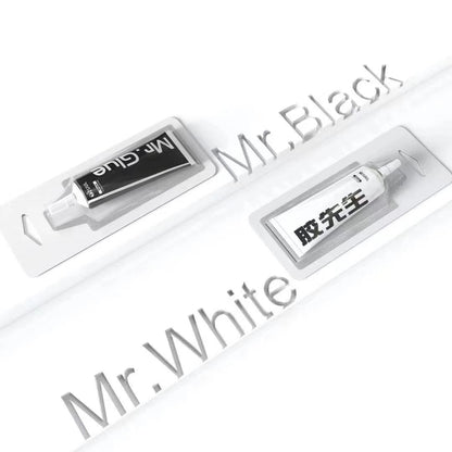 2UUL Mr Glue 25ml Strong Adhesive for Repair, Glue Black, Glue White