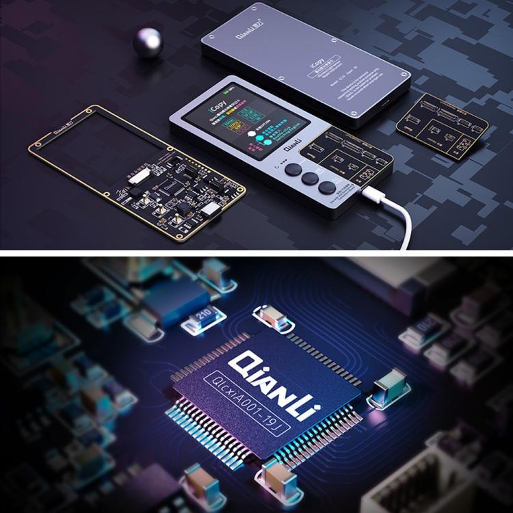 For iPhone 6 - 14 Pro Max 3 in 1 Qianli iCopy Plus 2.2 Repair Detection Programmer Set, Plug: EU, 3 in 1, Plug: US, 3 in 1, Plug: EU