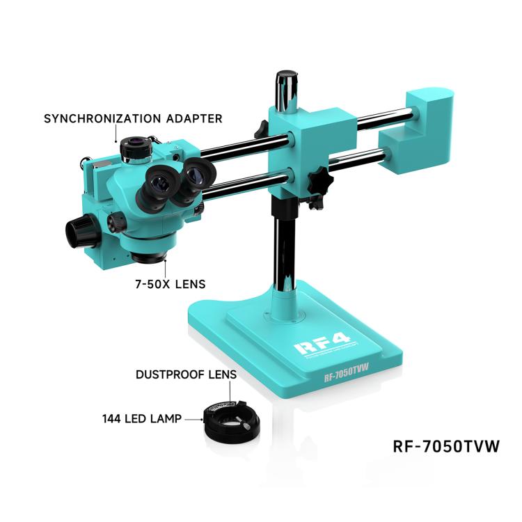 RF4 RF-7050TVW High-definition Binocular Stereo Continuous Zoom Industrial Microscope, RF4 RF-7050TVW