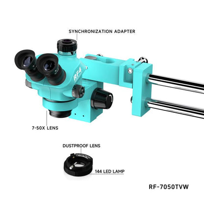 RF4 RF-7050TVW High-definition Binocular Stereo Continuous Zoom Industrial Microscope, RF4 RF-7050TVW