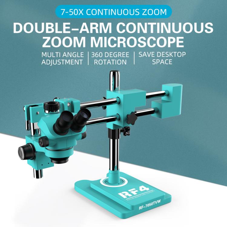 RF4 RF-7050TVW High-definition Binocular Stereo Continuous Zoom Industrial Microscope, RF4 RF-7050TVW