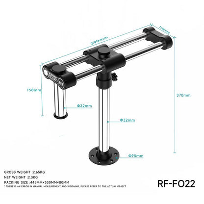 RF4 RF-FO22 360 Rotation Adjustable Universal Double Arm Microscope Bracket, RF4 RF-FO22