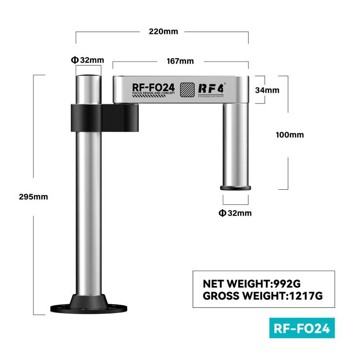 RF4 RF-FO24 360-Degree Rotating Lift Adjustable Microscope Swing Arm Stand, RF4 RF-FO24